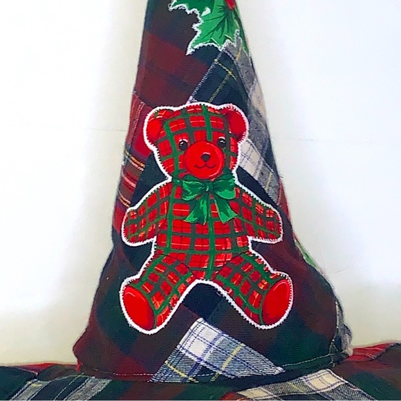 Handcrafted Christmas Witch Hat Upcycled Fabrics One-of-a-Kind RenFaire - Picture 6 of 6